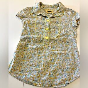 Sanctuary blouse woman size 4 floral vintage look with large buttons